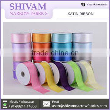 Woven Edge Technique Made Satin Ribbon from Bulk Manufacturer