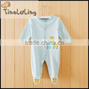 Wholesale baby boys griaffe cheap footed pajamas baby fleece pajamas sleeper