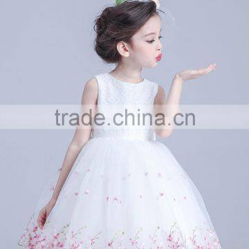 Hot Sale White Gown Tulle Yarn Flower Girl Kids Dresses photo-4