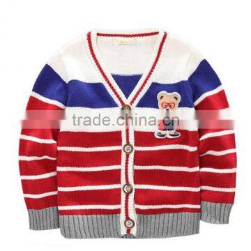 stripe sweater Kids sweater fashion cardigan wholesale cotton sweaters kids