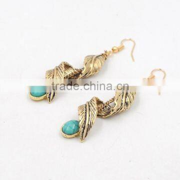 Zm53244a Vintage and Classical Green Color Diamond Drop Style Silver Earrings photo-6