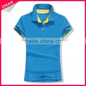 T shirt manufacturing china 100 cotton custom ladies polo shirt