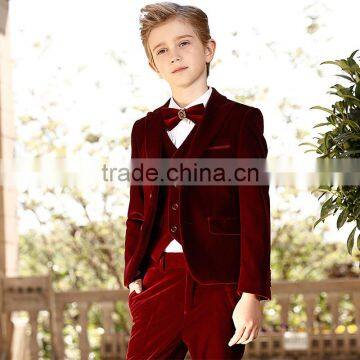 High Quality Velvet Sweat Formal Party Suits for Boys photo-4