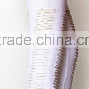 Sexy Seamless Mature Women Mesh Side Panels Legging photo-4