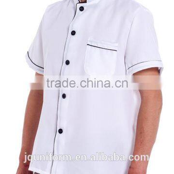 Hotel Staff Uniforms White Long or Short Sleeve Waiter Chef Uniforms photo-3