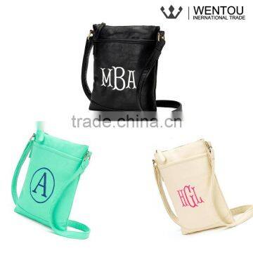 Personalized Monogrammed Crossbody Handbag With Long Strap