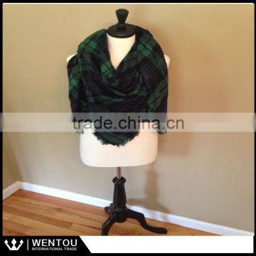 Wholesale Multi-Colored Plaid Oversized Blanket Scarf photo-5