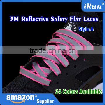 High Visibility Shoestrings - Bright Flat Shoelaces for Sport Sneakers Skates Boots Trekking Basketball Shoes and More photo-2