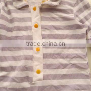 DYJ-130 Fancy Baby Ruffle Rompers With Yellow Pocket Design Wholesale Clothing Baby Boutique Cotton Jumpsuit photo-2