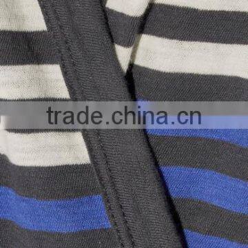 Comfortable Slip On 100% Cotton Womens Loungewear With Attached Belt in Colorful Stripes photo-6