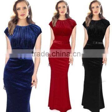 Fashion Elegant Dresses Women Long Sleeveless Party Evening Gown Dress 2016