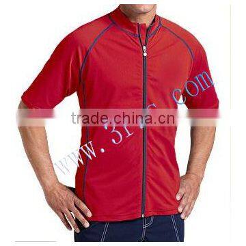 red short sleeve rash jacket for men