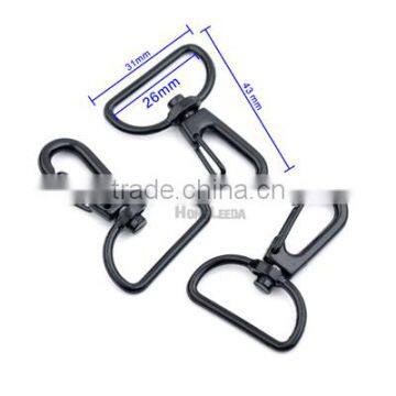 25mm/20mm 1&0.75 Inch Matt Black Enamel Alloy Swivel Clasps Snap Key Hooks DIY Key Chain Ring HK-022 photo-4