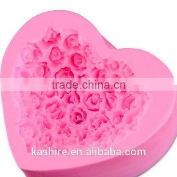 High Quantity Heart Rose Shape Silicone Chocolate Mould,soap Mold,diy Cake Mould photo-2