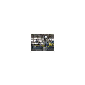 PET flakes plastic recycling granulator machine with twin screw extruder