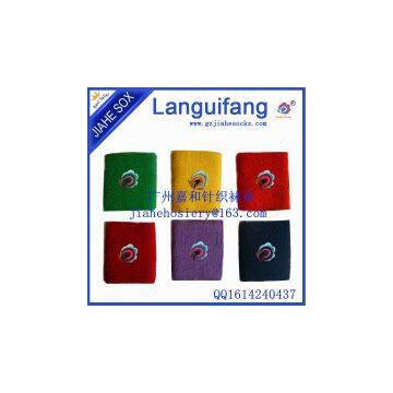 cotton sport wristband wrist sweatband with embroidery logo