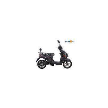 Black Pedal Electric Scooter Bike With LCD Speedmeter Rear Backrest