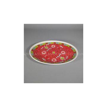Chinese Style Melamine Oval Tableware Serving Plate Dish