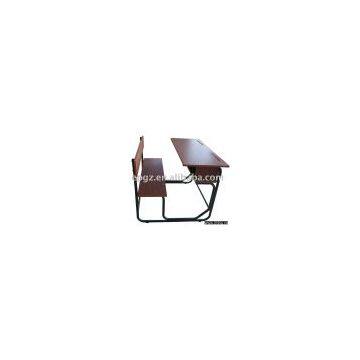 double school desk and chairs