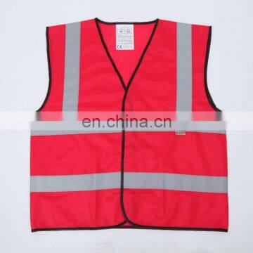 CNSS Red 100% high visibility reflective safety vest