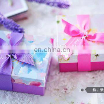 Newest Square Candy Gift Tinplate Box With Ribbon Two Sizes photo-4