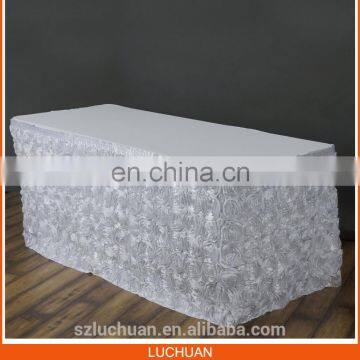 Fashion Design Polyester Satin Suzhou Decoration Wedding Table Skirt