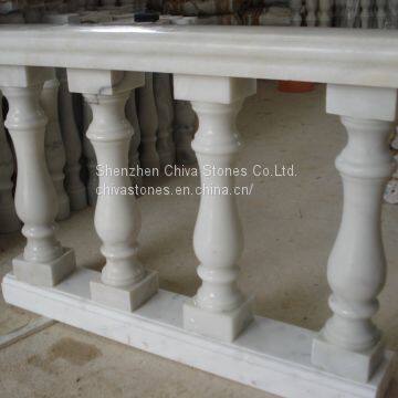 Hollow Stone Pillar White marble pillar Solid marble column granite baluster and handrail Stairs and risers