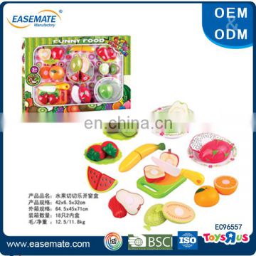 kids baby cutting fruit kitchen play set toys long window box 16 PCS