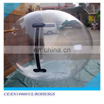 high quality clear water ball ,inflatable water ball for rental,water polo ball on water