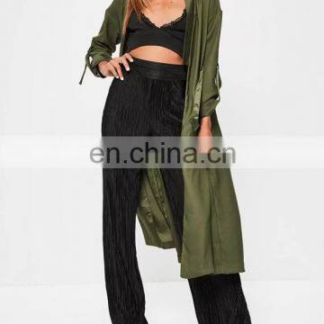 Hotsales Nice Army Green Fashion Pant Design Coat for Ladies Long Style Coats Parka photo-3