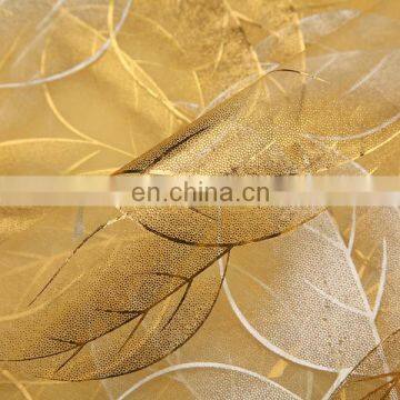 plant pattern printed organza foil printed organza fabric christmas decoration organza