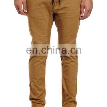 chino pants - drop crotch chino pants - mens khaki chino pants - mens chino jogger pants with cuffs - wholesale Mens Cotton Slim