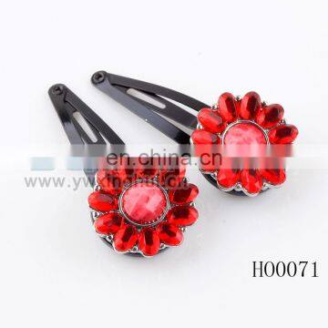 fashion crystal vintage alloy flower shape hair clip