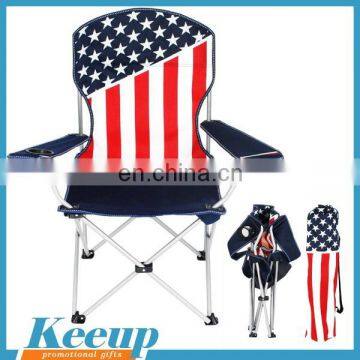 Promo items cheap Outdoor Camping Beach Folding Set american flag Chair