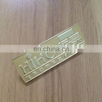 Eco- friendly material gold plated metal namebadge for hotel staff