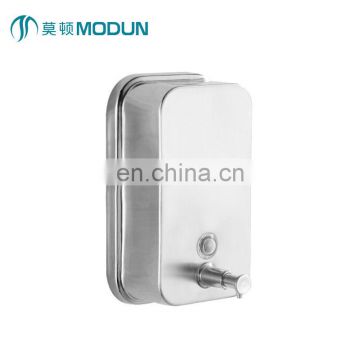 1000ml wall mount vertical stainless steel satin hand liquid soap dispenser