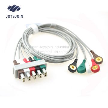 ECG cable with leadwires,snap