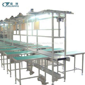 Assembly line Belt Conveyor with working table