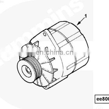 Cummins B3.3 QSB3.3 Engine Parts 12V 60A ALTERNATOR C6008611611 4982229 C-600861-1611 photo-3