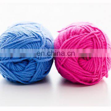 8 ply solid dyed cotton and acrylic blend crochet yarn