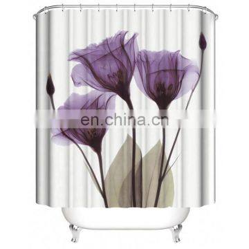 I@home Daffodil 4 Piece Water Resistant Shower Curtain Set Custom Bath Print With Non-slip Rugs