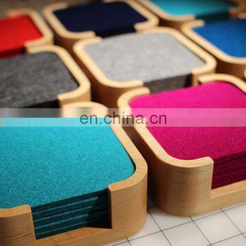 Design Customized Shape Coasters Felt Pad for Leather Coaster photo-2