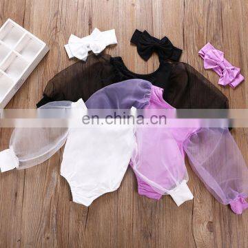 2020 new babys solid patchwork fashion romper