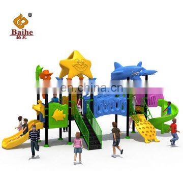 Baihe amusement park equipment large outdoor child slide games for sale