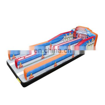 Strong Man Themed Bungee Run Jeu Gonflable Inflatable Wipeout Game