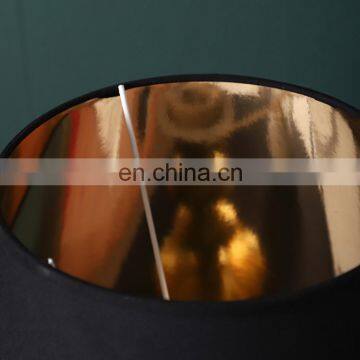 Nordic Creative Metal Base Design High-end Black Cotton Lampshade 10 Inch Bedroom Bedside Warm Table Lamp photo-6