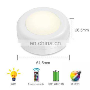 Wireless LED RGB Night Light Color Atmosphere Light Battery Cabinet Night Light photo-7