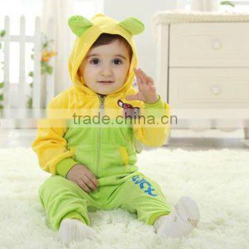 New on selling baby autumn winter animal onesie outfit suit kids fleece pajamas with hood