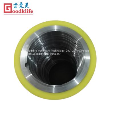 Rubber bonded rings and spacers for slitting line