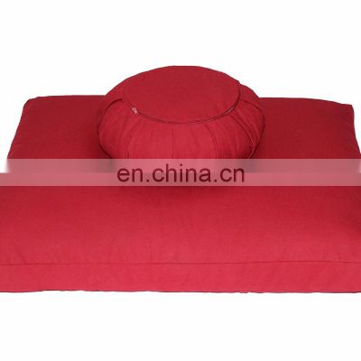 wholesale rate Indian made cotton filled zafu and zabuton set yoga meditation cushion